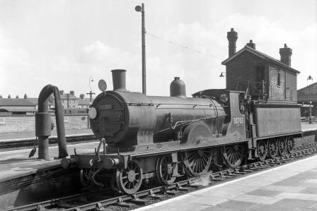 BR(S) T9 class 30703 at Salisbury Station, Wiltshire on Thursday 21 Aug 1952 - J.H.W. Kent [090478]