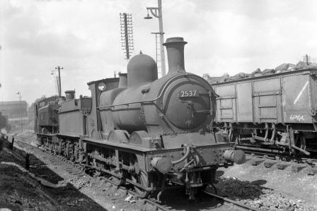 BR(W) 2301 class 2537 at Salisbury Shed, Wiltshire on Thursday 21 Aug 1952 - J.H.W. Kent [090484]