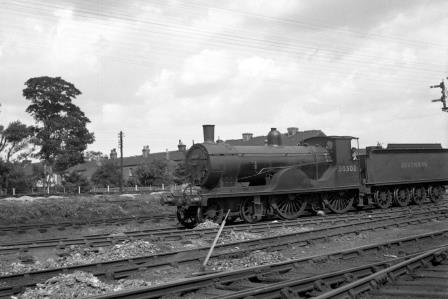 BR(S) T9 class 30302 at Salisbury Shed, Wiltshire on Thursday 21 Aug 1952 - J.H.W. Kent [090490]