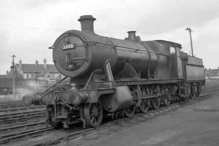 BR(W) 2800 class 2808 at Salisbury Shed, Wiltshire on Thursday 21 Aug 1952 - J.H.W. Kent [090496]