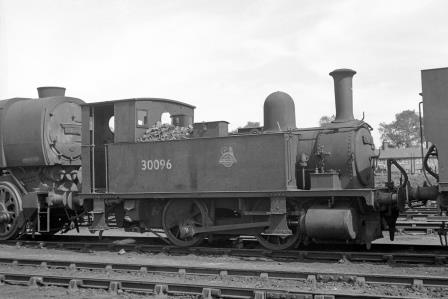BR(S) B4 class 30096 at Eastleigh Shed, Hampshire on Wednesday 27 Aug 1952 - J.H.W. Kent [090551]