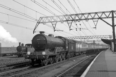 BR(E) B12 class 61535 at Stratford Station, Greater London with an up Passenger service on Friday 29 Aug 1952 - J.H.W. Kent [090569]