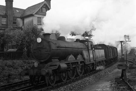 BR(S) Brighton Atlantic class 32422 'North Foreland' at Cliftonville Spur, Preston Park, East Sussex with a down Vans service in Sep 1952 - J.H.W. Kent [090624]