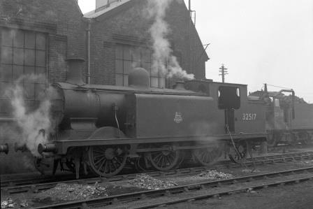 BR(S) E4 class 32517 at Three Bridges Shed, West Sussex on Saturday 04 Oct 1952 - J.H.W. Kent [090634]