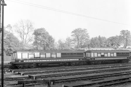 Pullman Observation Car 13 & Pullman Observation Car 14 at Preston Park Pullman Car Works, East Sussex in Oct 1952 - J.H.W. Kent [090667]