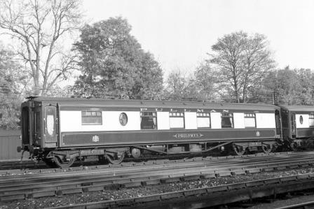 Pullman Kitchen Car 'Philomel' at Preston Park Pullman Car Works, East Sussex in Oct 1952 - J.H.W. Kent [090670]