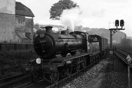 BR(S) K class 32337 at Cliftonville Spur, Preston Park, East Sussex with a down Vans service on Friday 17 Oct 1952 - J.H.W. Kent [090672]
