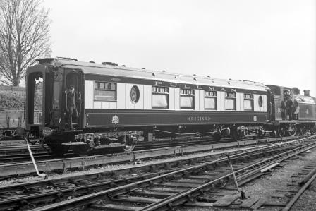 Pullman Kitchen Car 'Regina' at Preston Park Pullman Car Works, East Sussex on Wednesday 29 Oct 1952 - J.H.W. Kent [090696]