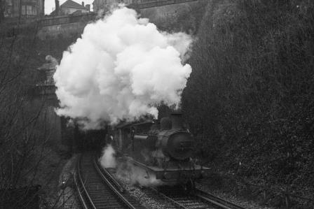 BR(S) E4 class 2485 at Cliftonville Spur, Preston Park, East Sussex with an up Goods service in Nov 1954 - J.H.W. Kent [090705]