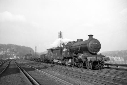 BR(S) K class 32339 passing Preston Park Pullman Car Works, East Sussex with a down Goods service on Monday 02 Feb 1953 - J.H.W. Kent [090735]
