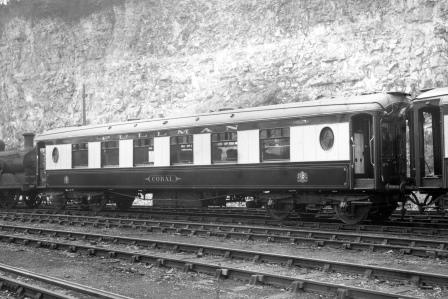 Pullman 1st Class Kitchen Car 'Coral' at Preston Park Pullman Car Works, Brighton, East Sussex on Sunday 01 Feb 1953 - J.H.W. Kent [090748]