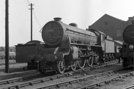 BR(E) B2 class 61616 'Fallodon' at Stratford Shed, Greater London on Saturday 09 May 1953 - J.H.W. Kent [090795]