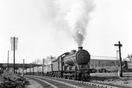 BR(E) J19 class 64658 passing near Stratford Shed?, Greater London on Saturday 09 May 1953 - J.H.W. Kent [090797]