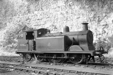 BR(S) E5 class 32588 passing Preston Park Pullman Car Works, East Sussex Light Engine on Thursday 21 May 1953 - J.H.W. Kent [090813]