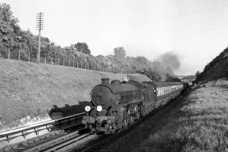 BR(E) B1 class 61273 at Patcham, East Sussex with a Brighton - Leicester service circa 25 May 1953 - J.H.W. Kent [090819]