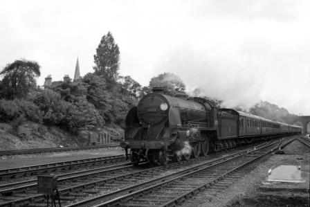 BR(S) King Arthur class 30751 'Etarre' at Surbiton, Greater London with a Waterloo - Basingstoke service on Saturday 30 May 1953 - J.H.W. Kent [090841]