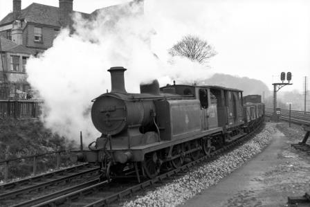 BR(S) E4 class 32505 at Cliftonville Spur, Preston Park, East Sussex with a down Goods service on Sunday 15 Apr 1951 - J.H.W. Kent [091247]