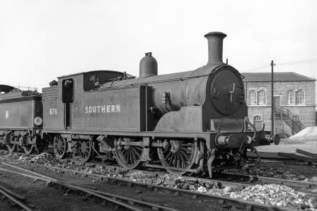 BR(S) M7 class 676 at Nine Elms Shed, Greater London on Saturday 14 Apr 1951 - J.H.W. Kent [091249]