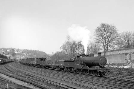 BR(S) C2X class 32438 passing Preston Park Pullman Car Works, East Sussex with a down Goods service on Friday 20 Apr 1951 - J.H.W. Kent [091255]