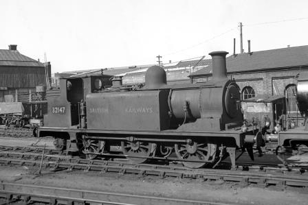 BR(S) E1 class 32147 at Brighton Shed, East Sussex on Sunday 22 Apr 1951 - J.H.W. Kent [091270]