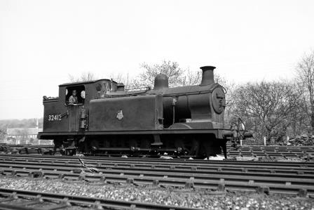 BR(S) E6 class 32412 passing Preston Park Pullman Car Works, East Sussex on Wednesday 25 Apr 1951 - J.H.W. Kent [091281]