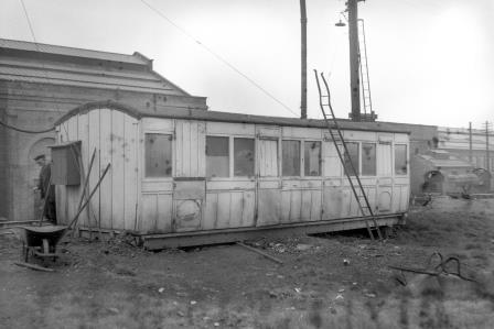 ex LCDR Coach Body at Ashford Shed, Kent on Saturday 28 Apr 1951 - J.H.W. Kent [091295]