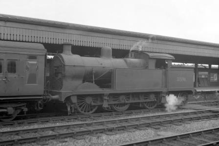 BR(S) J class 31596 at Ashford Station, Kent with a down Passenger service on Saturday 28 Apr 1951 - J.H.W. Kent [091302]