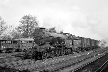 BR(S) Brighton Atlantic class 32422 'North Foreland' passing Preston Park Pullman Car Works, East Sussex with an up Vans service on Friday 11 May 1951 - J.H.W. Kent [091324]