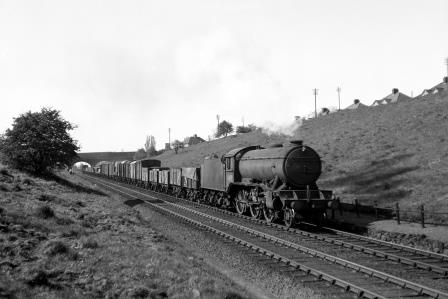 BR(E) K3 class 61951 south of Potters Bar, Hertfordshire with an up Goods service on Saturday 12 May 1951 - J.H.W. Kent [091337]