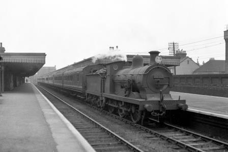BR(S) C class 31317 at Faversham Station, Kent with a Faversham - Dover Priory service on Saturday 19 May 1951 - J.H.W. Kent [091355]