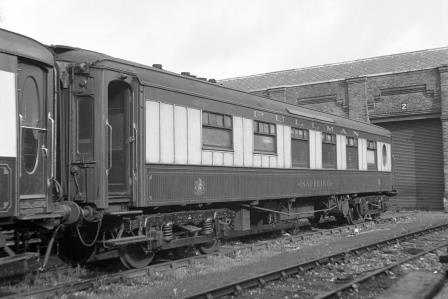 Pullman 1st Class Kitchen Car 'Sapphire' at Preston Park Pullman Car Works, East Sussex on Thursday 24 May 1951 - J.H.W. Kent [091362]