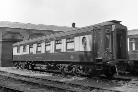 Pullman 1st Class Kitchen Car 'Scotia' at Preston Park Pullman Car Works, East Sussex on Thursday 24 May 1951 - J.H.W. Kent [091364]