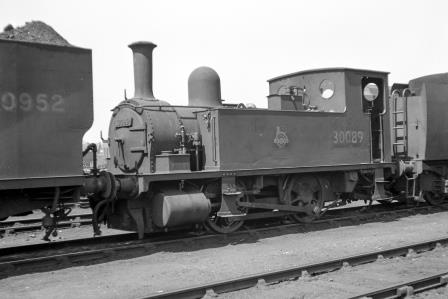 BR(S) B4 class 30089 at Eastleigh Shed, Hampshire on Saturday 02 Jun 1951 - J.H.W. Kent [091377]