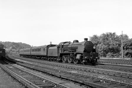 BR(S) U1 class 31903 passing Preston Park Pullman Car Works, East Sussex with a Birkenhead - Brighton service on Thursday 07 Jun 1951 - J.H.W. Kent [091394]