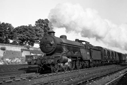 BR(S) Brighton Atlantic class 32421 passing Preston Park Pullman Car Works, East Sussex with an up Vans service on Monday 11 Jun 1951 - J.H.W. Kent [091402]
