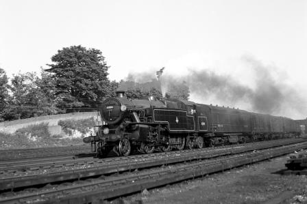 BR(S) 4P class 42094 passing Preston Park Pullman Car Works, East Sussex with an up Vans service on Wednesday 13 Jun 1951 - J.H.W. Kent [091406]
