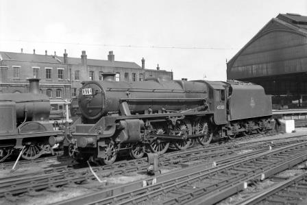 BR(S) 5MT class 45300 at Brighton Shed, East Sussex on Sunday 17 Jun 1951 - J.H.W. Kent [091419]