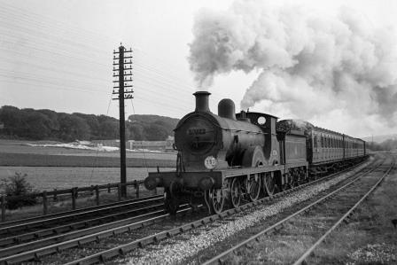 BR(S) D class 31734 at Falmer, East Sussex with a Brighton - Tonbridge service on Saturday 30 Jun 1951 - J.H.W. Kent [091447]