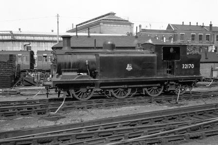 BR(S) E3 class 32170 at Brighton Shed, East Sussex on Sunday 01 Jul 1951 - J.H.W. Kent [091453]