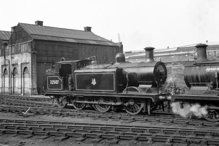 BR(S) E4 class 32507 at Brighton Shed, East Sussex on Sunday 01 Jul 1951 - J.H.W. Kent [091454]