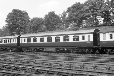 BR(M) LMR Saloon Coach M8698 near Preston Park Pullman Car Works, East Sussex on Wednesday 11 Jul 1951 - J.H.W. Kent [091485]
