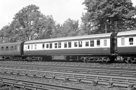 BR(M) LMR Saloon/Brake Coach M9819 identifiable near Preston Park Pullman Car Works, East Sussex on Wednesday 11 Jul 1951 - J.H.W. Kent [091486]