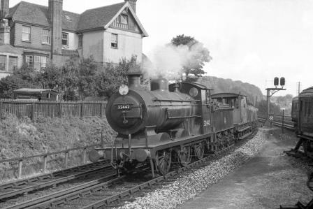 BR(S) C2X class 32442 at Cliftonville Spur, Preston Park, East Sussex with a down Goods service on Friday 13 Jul 1951 - J.H.W. Kent [091488]