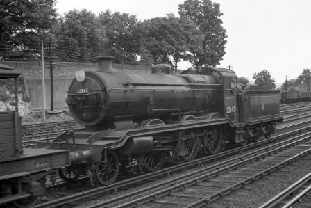 BR(S) K class 32343 passing Preston Park Pullman Car Works, East Sussex with a down Goods service on Friday 13 Jul 1951 - J.H.W. Kent [091489]