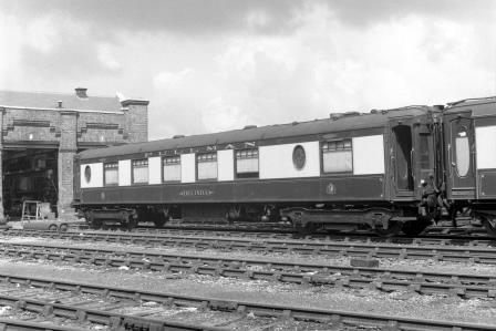 Pullman 1st Class Kitchen Car 'Belinda' at Preston Park Pullman Car Works, Brighton, East Sussex on Friday 01 Aug 1958 - J.H.W. Kent [092061]