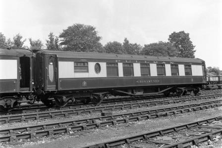 Pullman 1st Class Kitchen Car 'Rosamund' at Preston Park Pullman Car Works, Brighton, East Sussex on Friday 01 Aug 1958 - J.H.W. Kent [092062]