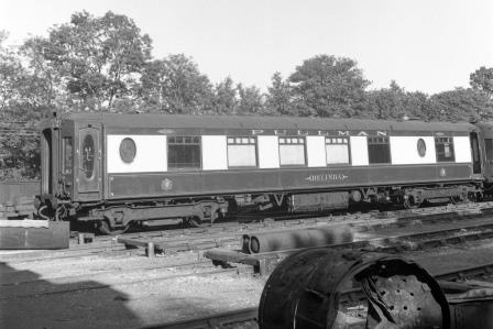 Pullman 1st Class Kitchen Car 'Belinda' at Preston Park Pullman Car Works, Brighton, East Sussex on Friday 01 Aug 1958 - J.H.W. Kent [092063]