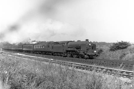 BR(S) Schools class 30911 'Dover' approaching Swanley, Kent with a Victoria - Ramsgate service on Saturday 30 Aug 1958 - J.H.W. Kent [092068]