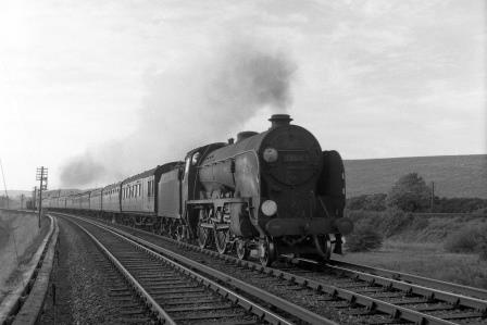 BR(S) Schools class 30910 'Merchant Taylors' at Southerham Junction, East Sussex with a Victoria - Newhaven Harbour service on Saturday 06 Sep 1958 - J.H.W. Kent [092100]