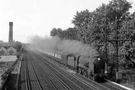 BR(S) Schools class 30937 'Epsom' at Shortlands, Greater London with the 3.06pm Victoria - Ramsgate "Kentish Belle" on Saturday 13 Sep 1958 - J.H.W. Kent [092115]